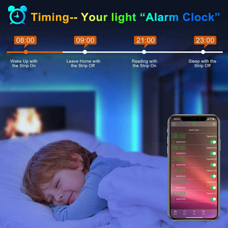 RGB LED Strip Bluetooth Remote Lights TV Back Lights For Bar Room