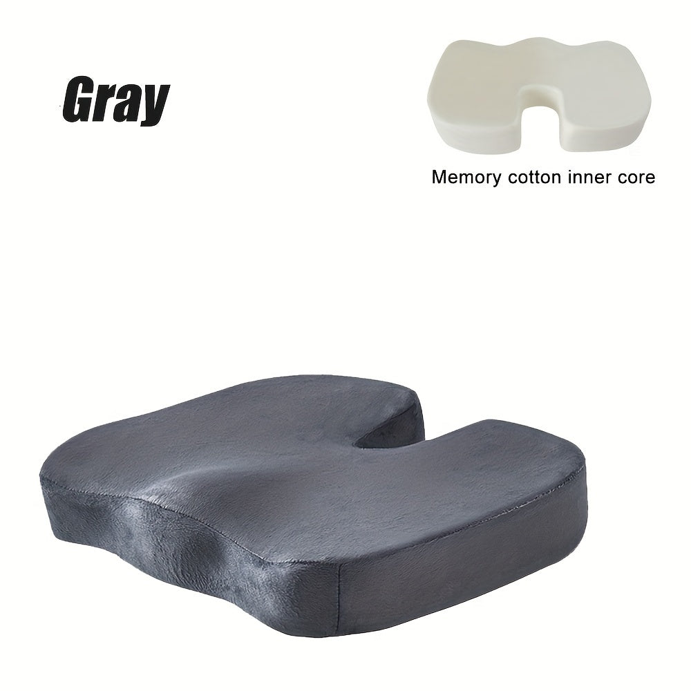 Ergonomic Memory Foam Seat Cushion with Back Support – Long-Lasting Comfort for Office Chairs, All-Day Sitting Relief, and Posture Support