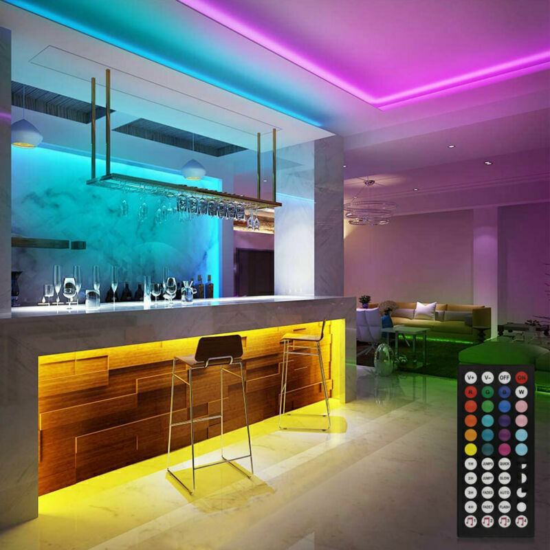 RGB LED Strip Bluetooth Remote Lights TV Back Lights For Bar Room
