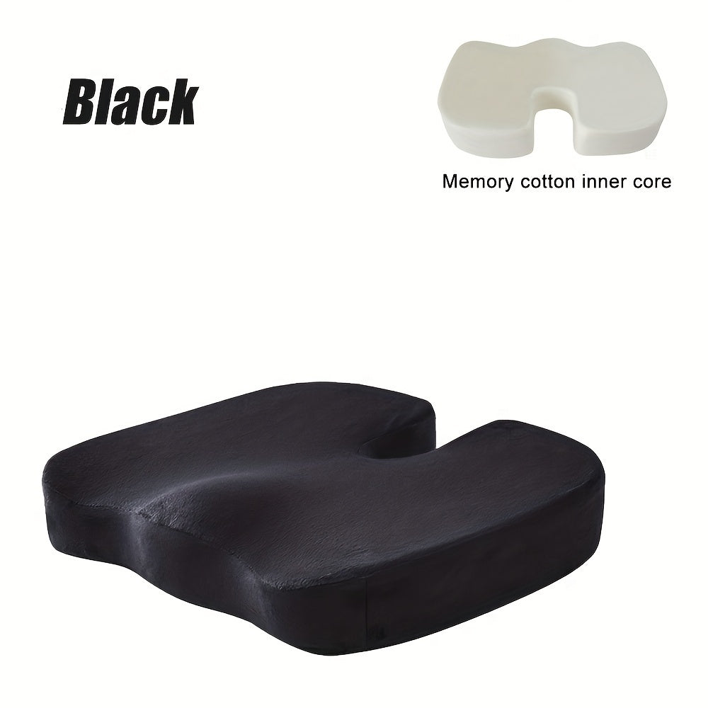 Ergonomic Memory Foam Seat Cushion with Back Support – Long-Lasting Comfort for Office Chairs, All-Day Sitting Relief, and Posture Support