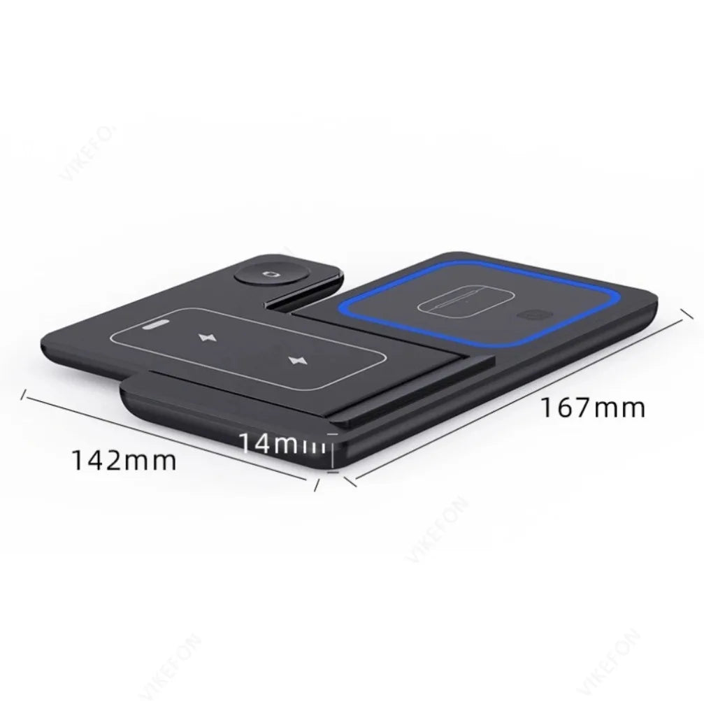 3 in 1 30W Foldable Wireless Charging Station for iPhone & iWatch Ultra Airpods Pro