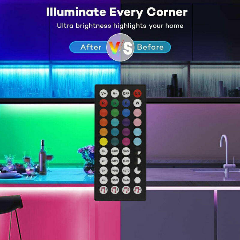 RGB LED Strip Bluetooth Remote Lights TV Back Lights For Bar Room