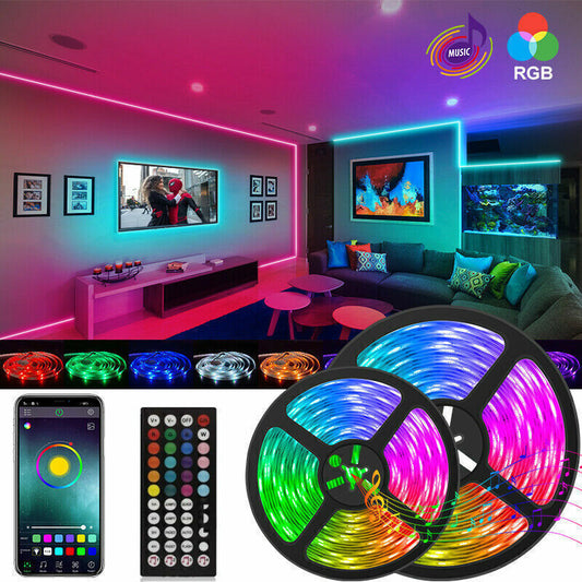 RGB LED Strip Bluetooth Remote Lights TV Back Lights For Bar Room