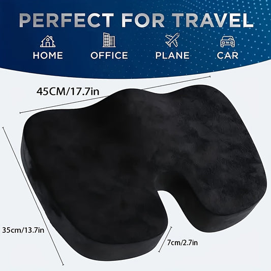 Ergonomic Memory Foam Seat Cushion with Back Support – Long-Lasting Comfort for Office Chairs, All-Day Sitting Relief, and Posture Support